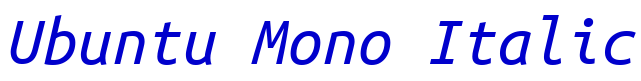 Ubuntu Mono Italic police de caractère